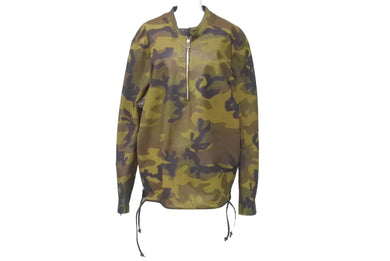 CHROME HEARTS クロムハーツ ハーフジップ ライダースジャケット カモフラージュ フリンジ ダガー 迷彩 サイズL 美品 中古 60192