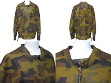 Load image into Gallery viewer, CHROME HEARTS クロムハーツ ハーフジップ ライダースジャケット カモフラージュ フリンジ ダガー 迷彩 サイズL 美品 中古 60192
