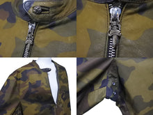 Load image into Gallery viewer, CHROME HEARTS クロムハーツ ハーフジップ ライダースジャケット カモフラージュ フリンジ ダガー 迷彩 サイズL 美品 中古 60192