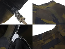 Load image into Gallery viewer, CHROME HEARTS クロムハーツ ハーフジップ ライダースジャケット カモフラージュ フリンジ ダガー 迷彩 サイズL 美品 中古 60192