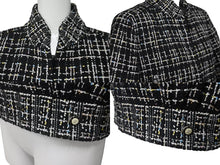 Load image into Gallery viewer, 極美品 CHANEL シャネル ツイード ジャケット マルチカラー ブラック P61326V46414 ココボタン ココマーク サイズ34 中古 60197