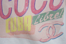 Load image into Gallery viewer, CHANEL シャネル 半袖Ｔシャツ ココキューバ ココマーク ピンク ホワイト P55821K07323 サイズS 美品 中古 60200