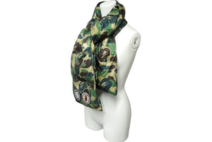 極美品 CANADA GOOSE カナダグース × A Bathing Ape アベイシングエイプ コラボ マフラー 7299MBC ナイロン グリーン 中古 60231