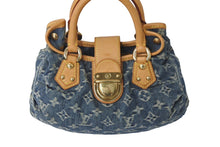 Load image into Gallery viewer, LOUIS VUITTON ルイヴィトン モノグラムデニム プリ―ティ ハンドバッグ ブルー M95020 中古 60238