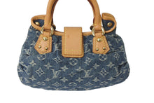 Load image into Gallery viewer, LOUIS VUITTON ルイヴィトン モノグラムデニム プリ―ティ ハンドバッグ ブルー M95020 中古 60238