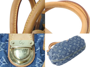 LOUIS VUITTON ルイヴィトン モノグラムデニム プリ―ティ ハンドバッグ ブルー M95020 中古 60238
