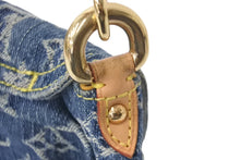 Load image into Gallery viewer, LOUIS VUITTON ルイヴィトン モノグラムデニム ミニ プリ―ティ ワンショルダーバッグ ブルー M95050 ロゴ 美品 中古 60241