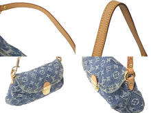 Load image into Gallery viewer, LOUIS VUITTON ルイヴィトン モノグラムデニム ミニ プリ―ティ ワンショルダーバッグ ブルー M95050 ロゴ 美品 中古 60241