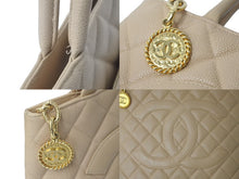 Load image into Gallery viewer, CHANEL シャネル 復刻トート 5番台 ハンドバッグ ココマーク キャビアスキン ベージュ ゴールド金具 美品 中古 60247