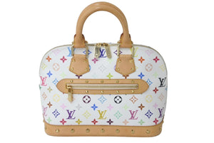 LOUIS VUITTON ルイヴィトン モノグラムマルチカラー アルマ ハンドバッグ 村上隆 ホワイト M92647 ブロン 良品 中古 60259