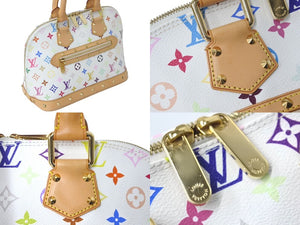LOUIS VUITTON ルイヴィトン モノグラムマルチカラー アルマ ハンドバッグ 村上隆 ホワイト M92647 ブロン 良品 中古 60259