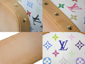 LOUIS VUITTON ルイヴィトン モノグラムマルチカラー アルマ ハンドバッグ 村上隆 ホワイト M92647 ブロン 良品 中古 60259