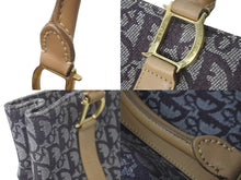 Load image into Gallery viewer, Christian Dior クリスチャンディオール トートバッグ トロッター柄 D金具 キャンバス レザー ブラウン ベージュ 良品 中古 60260