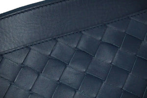 BOTTEGAVENETA ボッテガヴェネタ イントレチャート クラッチバッグ セカンドバッグ ネイビー シルバー金具 美品 中古 60267