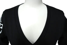 Load image into Gallery viewer, Christian Dior クリスチャンディオール 半袖VネックＴシャツ 4A16155957 ブラックホワイト コットン 美品 中古 60318
