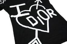 Load image into Gallery viewer, Christian Dior クリスチャンディオール 半袖VネックＴシャツ 4A16155957 ブラックホワイト コットン 美品 中古 60318
