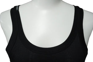 DOLCE&GABBANA ドルチェアンドガッバーナ タンクトップ ノースリーブ サイズ38 ブラック DGロゴ コットン JTJ3K 美品 中古 60328