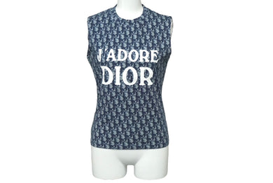 Christian Dior クリスチャンディオール ジャドール トロッター タンクトップ ネイビー 3E16155301 サイズ38 美品 中古 60330
