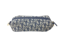 Load image into Gallery viewer, Christian Dior クリスチャンディオール ポーチ トロッター MC1011 ネイビー キャンバス ゴールド金具 良品 中古 60331