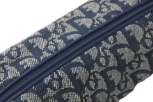 Load image into Gallery viewer, Christian Dior クリスチャンディオール ポーチ トロッター MC1011 ネイビー キャンバス ゴールド金具 良品 中古 60331
