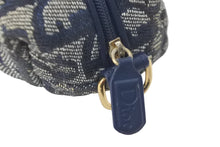 Load image into Gallery viewer, Christian Dior クリスチャンディオール ポーチ トロッター MC1011 ネイビー キャンバス ゴールド金具 良品 中古 60331