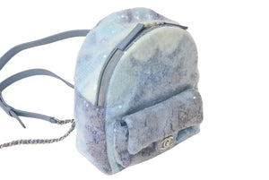 極美品 CHANEL シャネル リュック ココマークミニバックパック スパンコール 25番台 シルバー金具 中古 60338