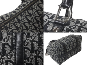 Christian Dior クリスチャンディオール ハンドバッグ トロッター キャンバス レザー PZ 0032 シルバー金具 美品 中古 60342