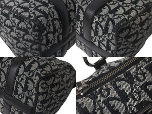 Christian Dior クリスチャンディオール ハンドバッグ トロッター キャンバス レザー PZ 0032 シルバー金具 美品 中古 60342