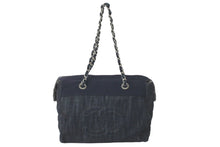 Load image into Gallery viewer, CHANEL シャネル ハンドバッグ クルーズライン ココマーク デニムチェーンバック A48735 13番台 シルバー金具 美品 中古 60344