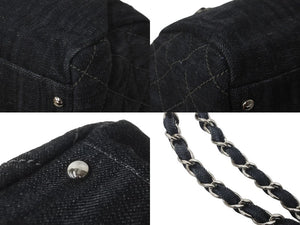 CHANEL シャネル ハンドバッグ クルーズライン ココマーク デニムチェーンバック A48735 13番台 シルバー金具 美品 中古 60344