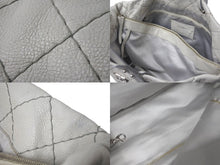 Load image into Gallery viewer, CHANEL シャネル ココマーク トートバッグ オンザロード 13番台 ワイルドステッチ レザー グレー シルバー金具 美品 中古 60349