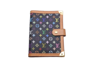 LOUIS VUITTON ルイ ヴィトン 手帳カバー システム手帳 アジェンダPM R20895 モノグラムマルチカラー ノワール 美品 中古 60350