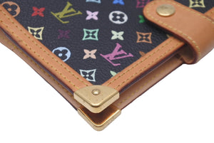 LOUIS VUITTON ルイ ヴィトン 手帳カバー システム手帳 アジェンダPM R20895 モノグラムマルチカラー ノワール 美品 中古 60350