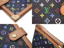 Load image into Gallery viewer, LOUIS VUITTON ルイ ヴィトン 手帳カバー システム手帳 アジェンダPM R20895 モノグラムマルチカラー ノワール 美品 中古 60350