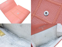 Load image into Gallery viewer, CHANEL シャネル チョコバー 三つ折り財布 10番台 レザー オレンジ 小銭入れ付き 美品 中古 60352