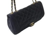 Load image into Gallery viewer, 極美品 CHANEL シャネル チェーンショルダーバッグ シングルフラップ マトラッセ23 21番台 ラムスキン ネイビー ゴールド金具 中古 60362