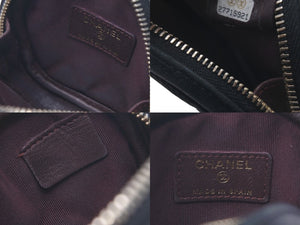CHANEL シャネル コインケース 小銭入れ ココマーク ラムスキン マトラッセ 27番台 ブラック 美品 中古 60370