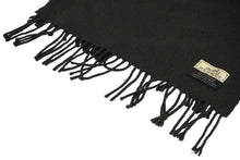 Load image into Gallery viewer, HERMES エルメス マフラー ショール カーキ系 カシミヤ 全長161cm 幅38 ロゴ刺繍 良品 中古 60374