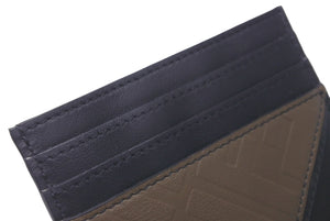 他同様 FENDI フェンディ カードケース ズッカロゴ ブラック ブラウン オレンジ カーフ 7M0164 AB00 F1AE4 中古 60375 