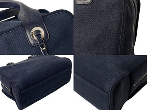 CHANEL シャネル ハンドバッグ 2Wayバッグ ドーヴィルライン ネイビー A92750 ランダム番号 コットンキャンバス 美品 中古 60378