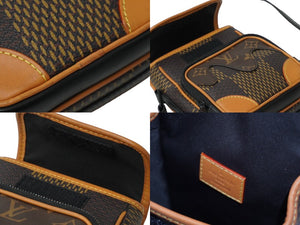 LOUIS VUITTON ルイヴィトン×NIGO ショルダーバッグ アマゾン スリングバッグ N40357 ブラウン ブラック 美品 中古 60394