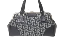 Load image into Gallery viewer, 極美品 Christian Dior クリスチャンディオール トロッター ハンドバッグ ブラック ロゴ 鞄 キャンバス レザー 手持ち 中古 60399