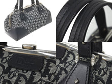 Load image into Gallery viewer, 極美品 Christian Dior クリスチャンディオール トロッター ハンドバッグ ブラック ロゴ 鞄 キャンバス レザー 手持ち 中古 60399