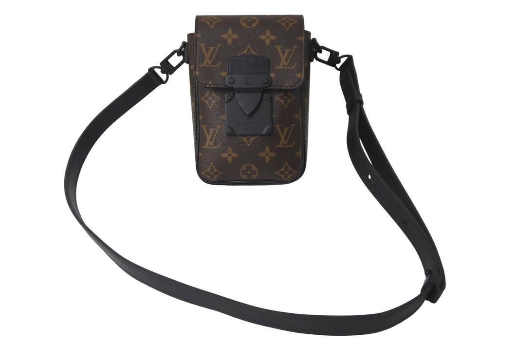 LOUIS VUITTON ルイヴィトン ショルダーバッグ Sロック ヴェルティカル ウエ アラブル モノグラム M81522 ブラウン 美品 中古 60402