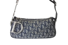 Load image into Gallery viewer, Christian Dior クリスチャンディオール ワンショルダー ハンドバッグ トロッター シルバー金具 ネイビー 美品 中古 60417