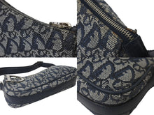 Load image into Gallery viewer, Christian Dior クリスチャンディオール ワンショルダー ハンドバッグ トロッター シルバー金具 ネイビー 美品 中古 60417