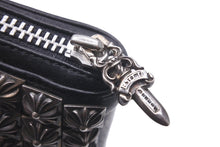 Load image into Gallery viewer, CHROME HEARTS クロムハーツ 全面 ピラミッド ボックス CHプラス スタッズ 長財布 ブラック シルバー925 レザー 美品 中古 60439