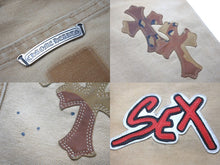 Load image into Gallery viewer, 新品未使用 CHROME HEARTS × SEX RECORDS クロムハーツ×セックスレコーズ カーペンターパンツ クロスパッチ サイズ34 中古 60441