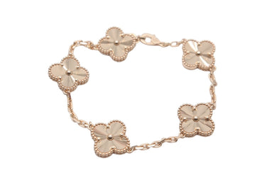 新品未使用 Van Cleef & Arpels ヴァンクリーフ＆アーペル ヴィンテージアルハンブラ VCARP3JK00 ギョシェ YG 18K 中古 60452