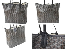 画像をギャラリービューアに読み込む, 極美品 GOYARD ゴヤール トートバッグ サンルイXXL ヘリンボーン柄 PVCコーティングキャンバス ブラック 中古 60457